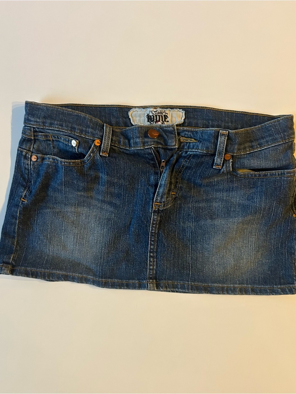 Y2K Indie Low Rise Mini Denim Skirt